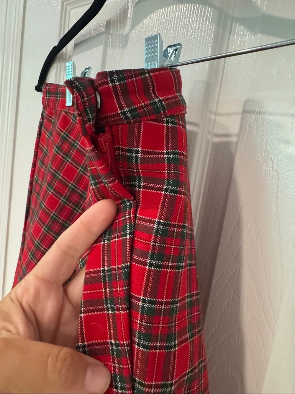 2 Skirt Bundle – H&M Red Tartan + Zara Black & White Plaid Size 14 / 13–14